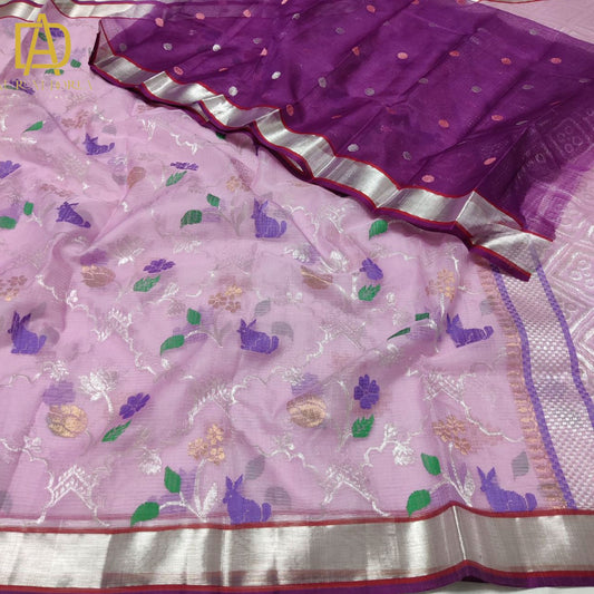 Magenta Zari Kota Saree